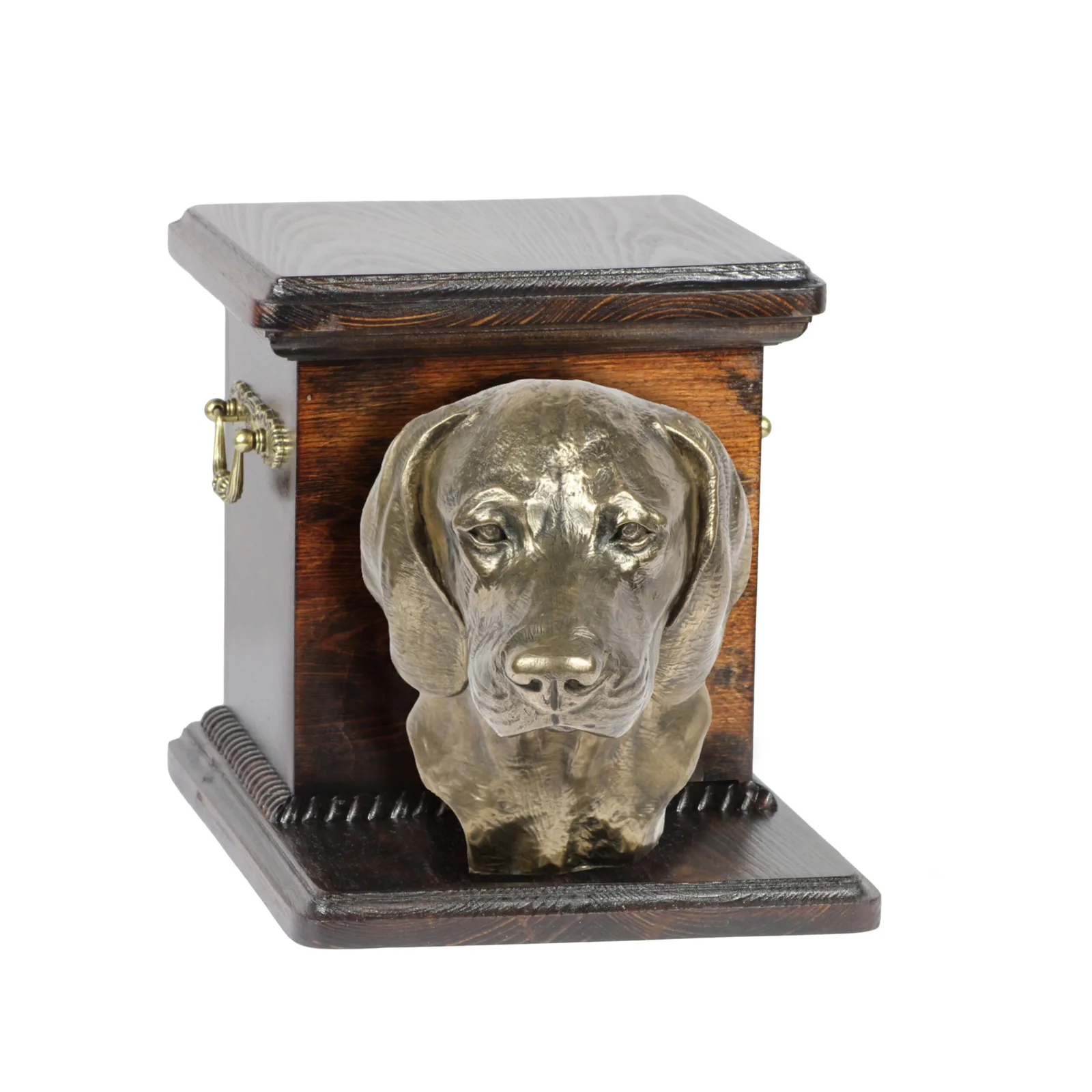 Bayerische Bergschnauzer urn met beeldje – elegante urn voor hondenas
