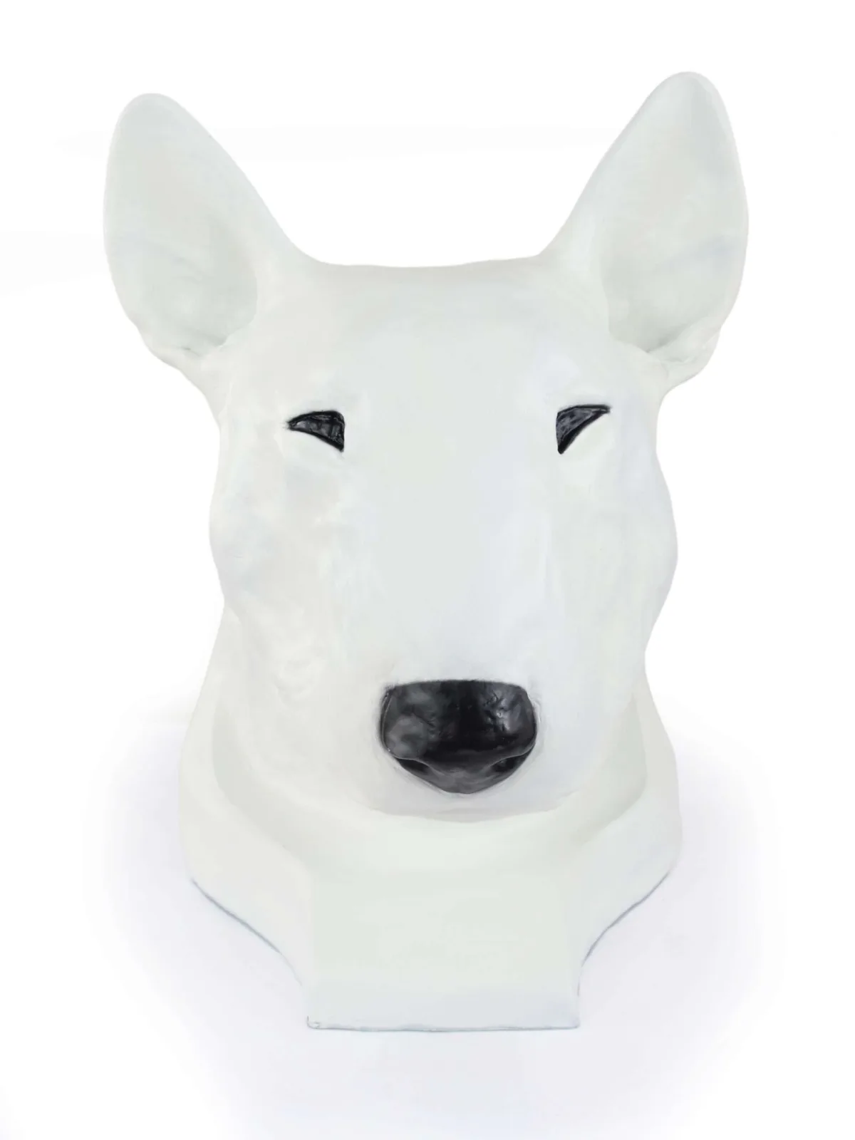 Bull Terrier urn en tuinbeeld – grote hondenkop voor as van uw hond