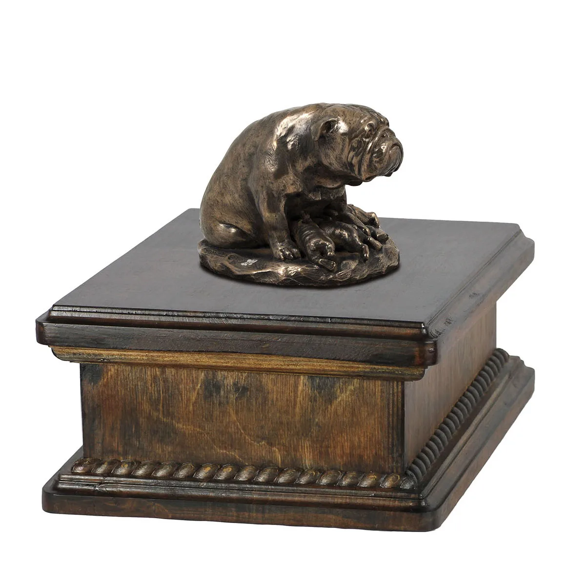 Bulldog urn – elegante urn met beeldje voor hondenas — foto 2