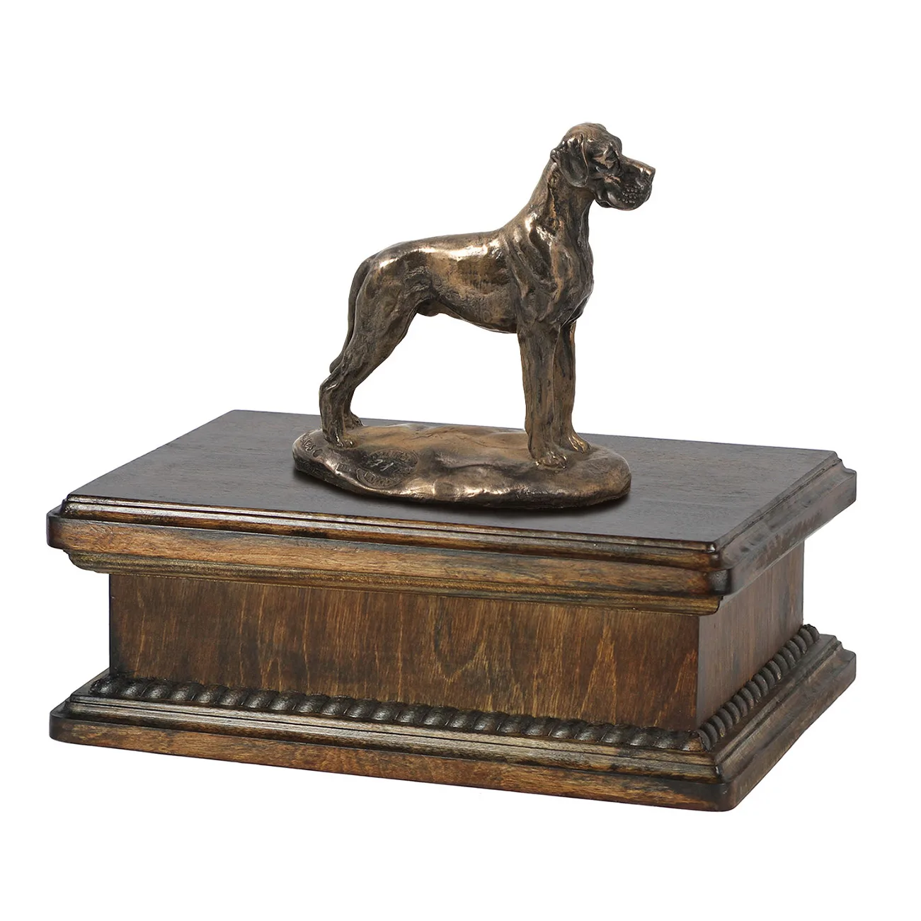 Duitse Dog II – Elegante urn met hondenstandbeeld voor as van uw huisdier
