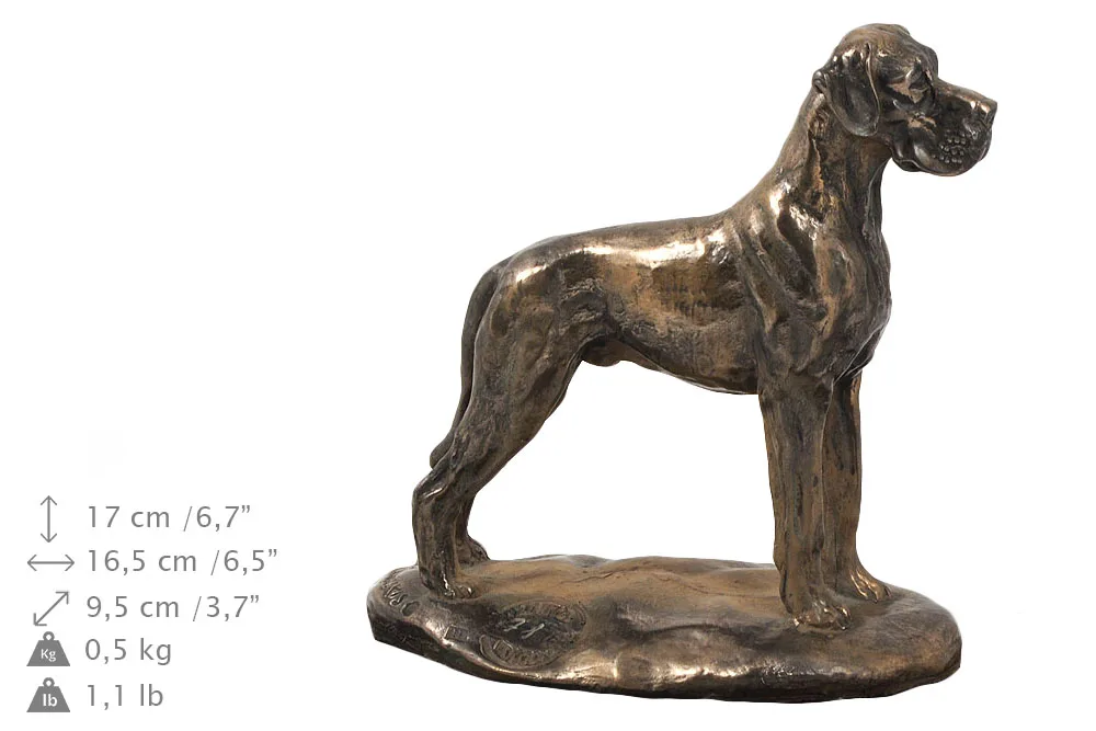Duitse Dog II – persoonlijke urn met beeldje voor hondenas — foto 4