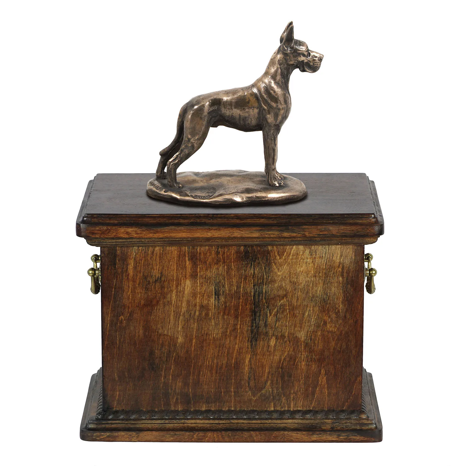 Duitse Dog urn met beeldje – Elegante klassieke urn voor hondenas.