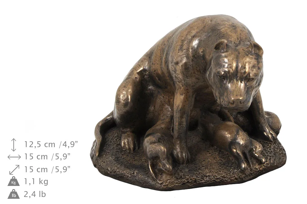 Elegante urn voor American Staffordshire Terrier met beeldje — foto 4