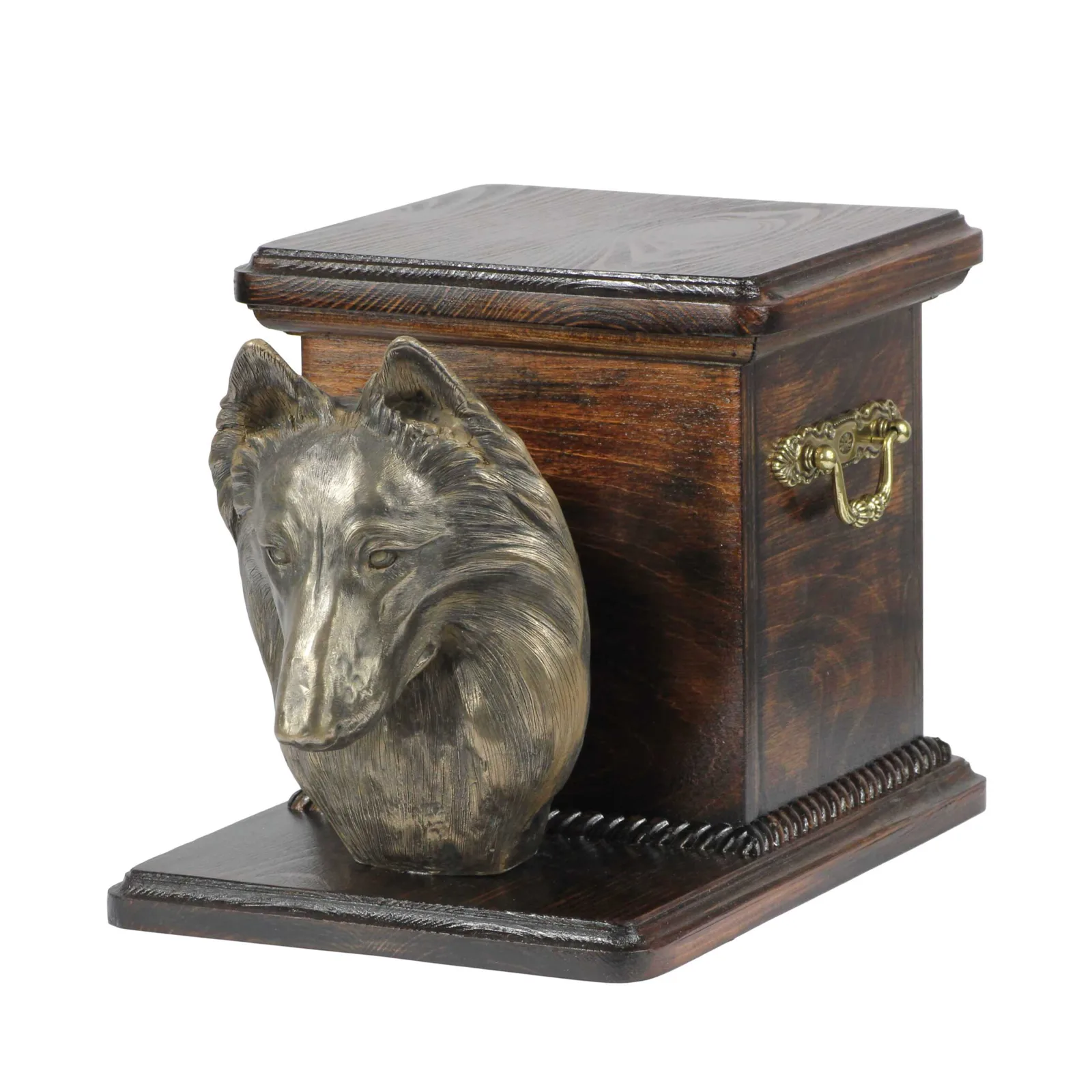 Elegante urn voor Belgische Herdershond met hondenbuste