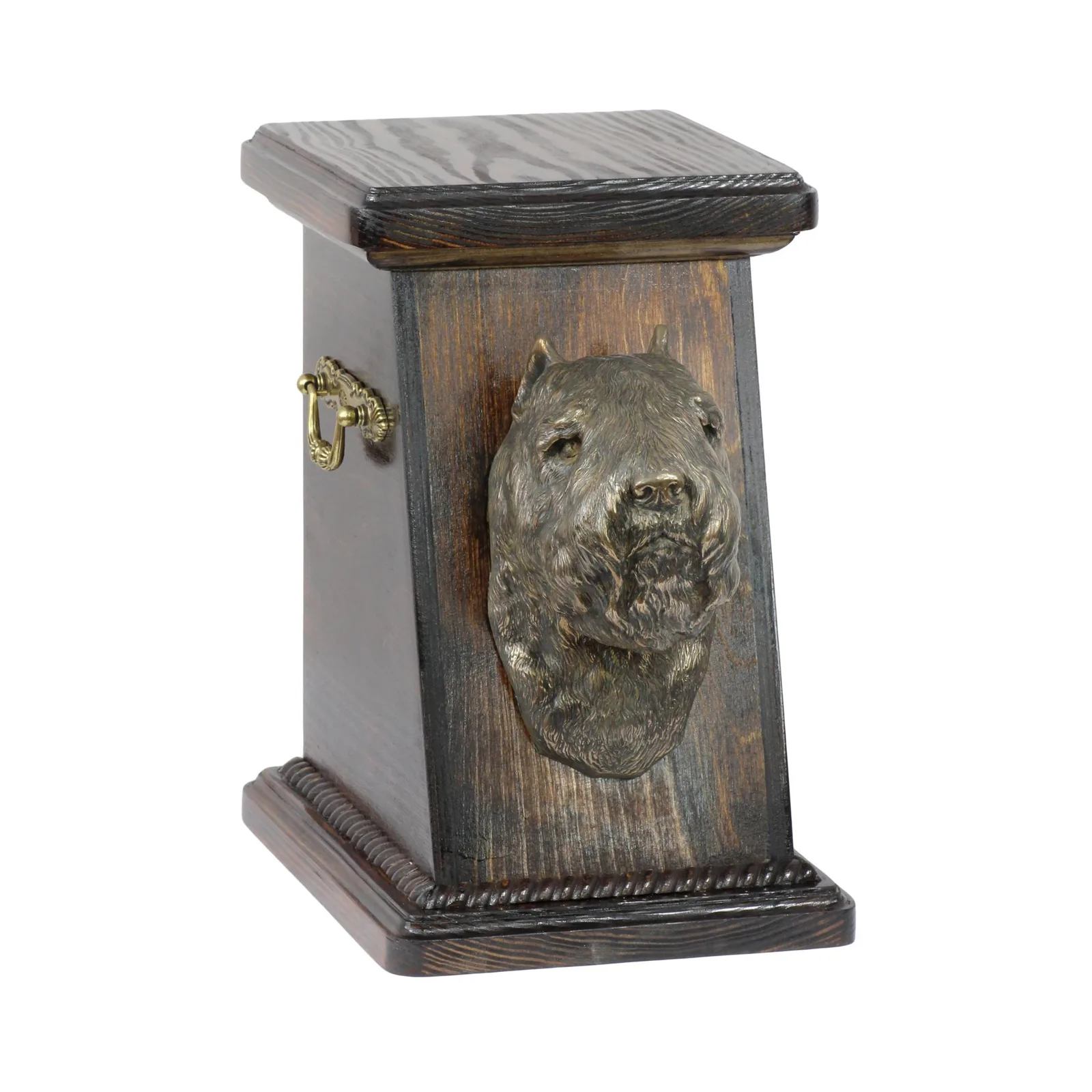 Elegante urn voor Bouvier des Flandres met hondenbuste