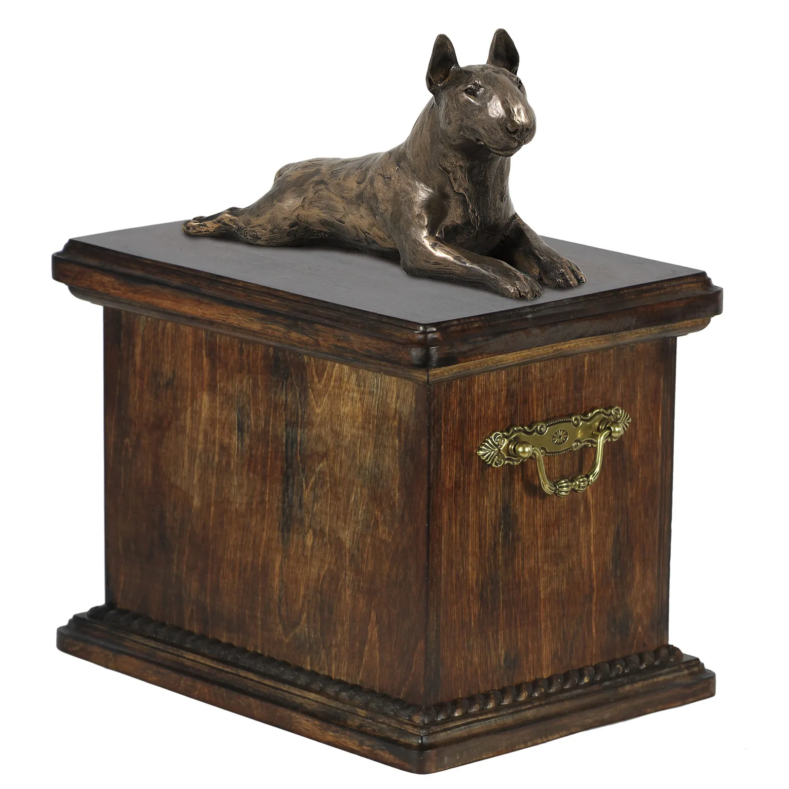 Elegante urn voor Bull Terrier met beeldje in klassieke stijl — foto 2