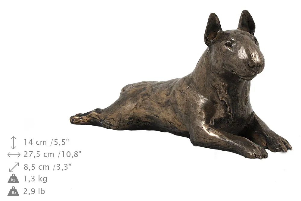 Elegante urn voor Bull Terrier met beeldje in klassieke stijl — foto 4