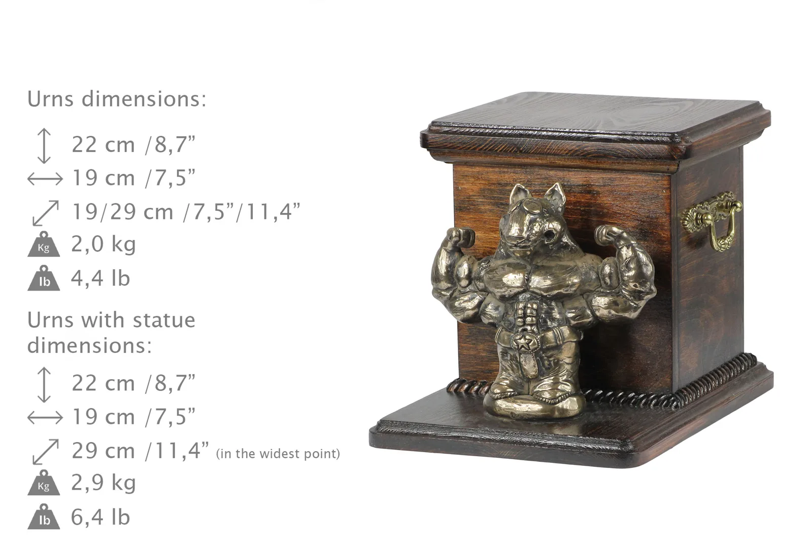 Elegante urn voor Bull Terrier met hondenbuste, uniek en stijlvol — foto 8