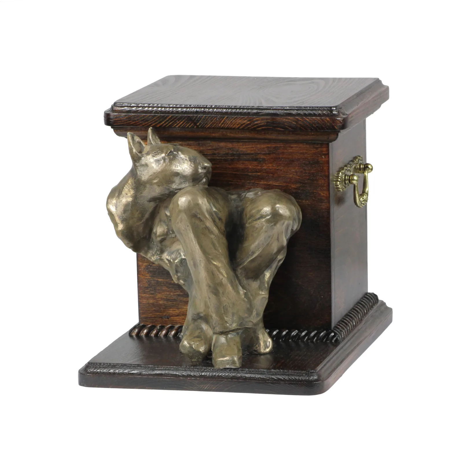Elegante urn voor Bull Terrier met hondenbuste
