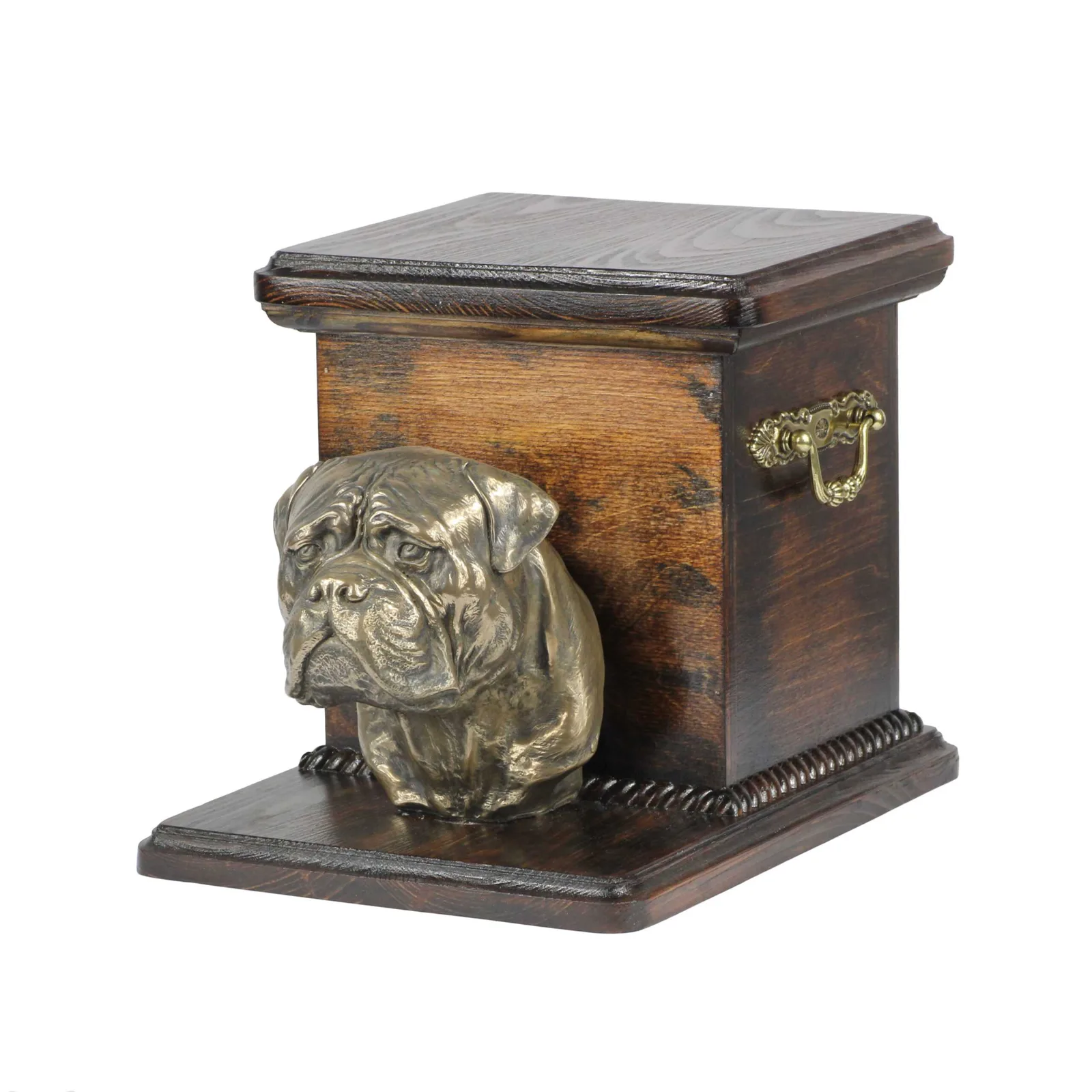 Elegante urn voor Bullmastiff met hondenbuste, uniek en stijlvol