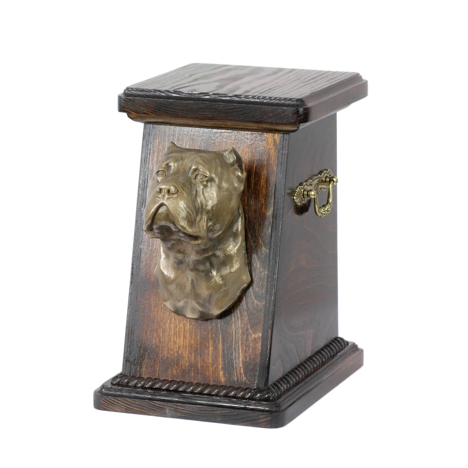 Elegante urn voor Cane Corso-hond, met beeldje ter nagedachtenis