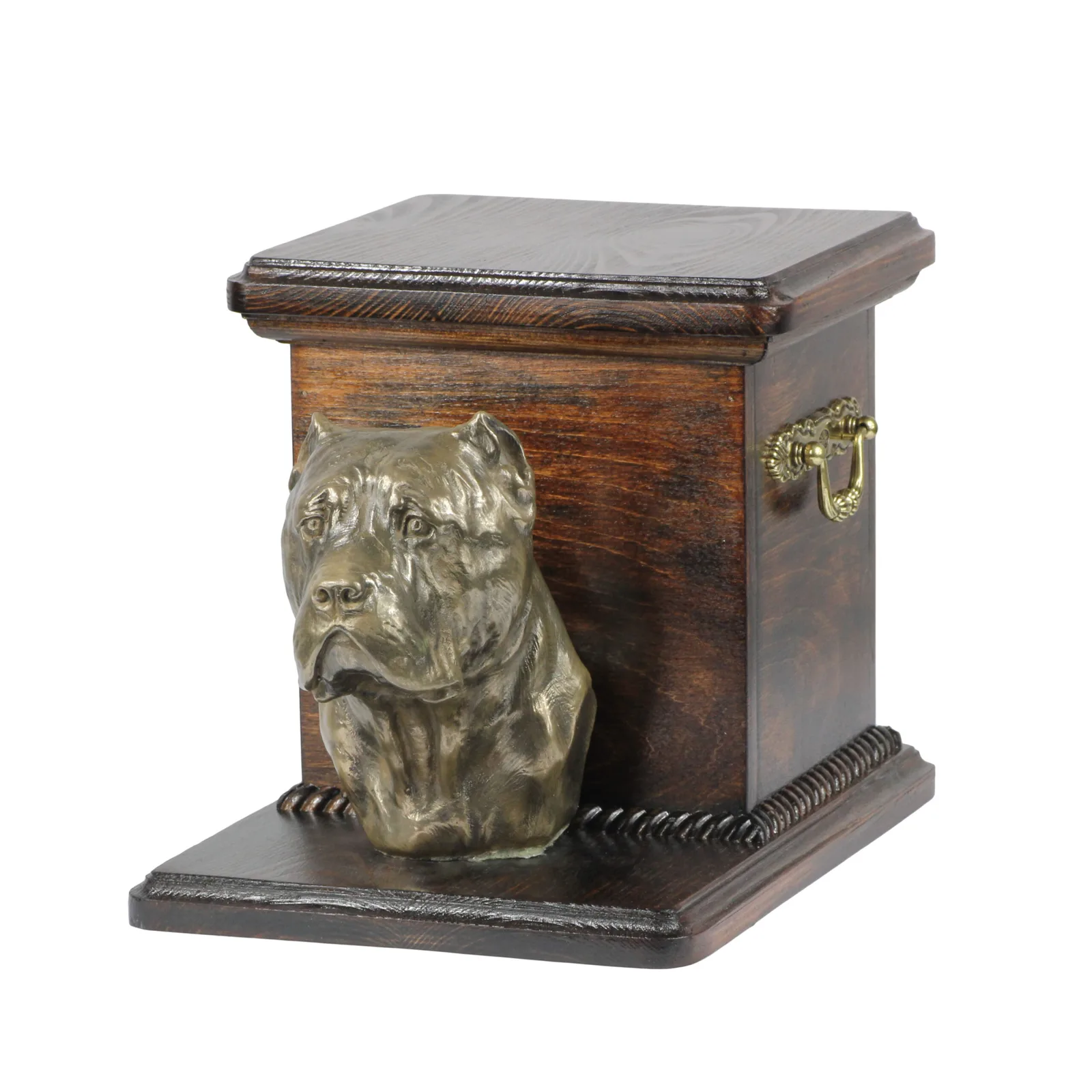 Elegante urn voor Cane Corso met hondenbuste voor as van uw huisdier