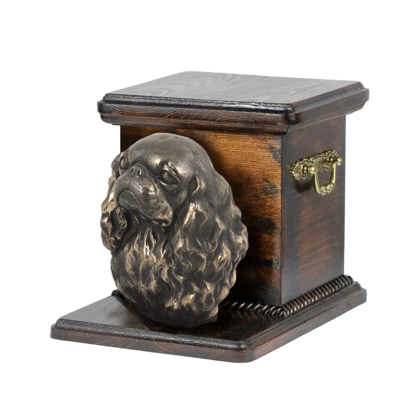 Elegante urn voor Cavalier King Charles Spaniel met hondenbuste — foto 2