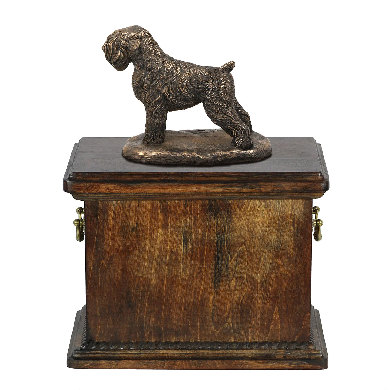 Elegante urn voor de as van een Black Russian Terrier met beeldje — foto 2