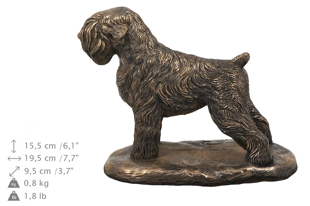 Elegante urn voor de as van een Black Russian Terrier met beeldje — foto 4