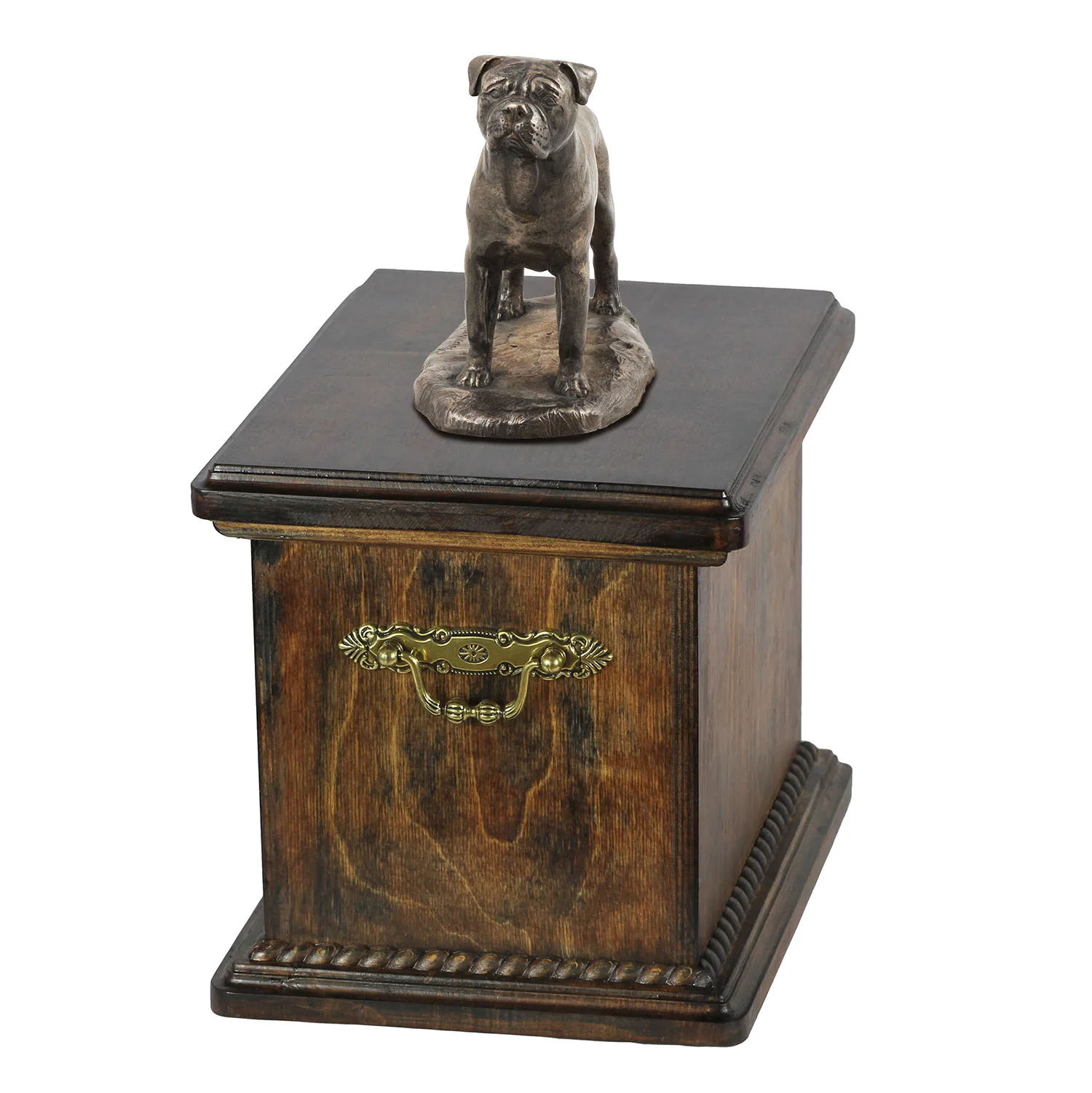 Elegante urn voor de as van een Bullmastiff met beeldje — foto 2