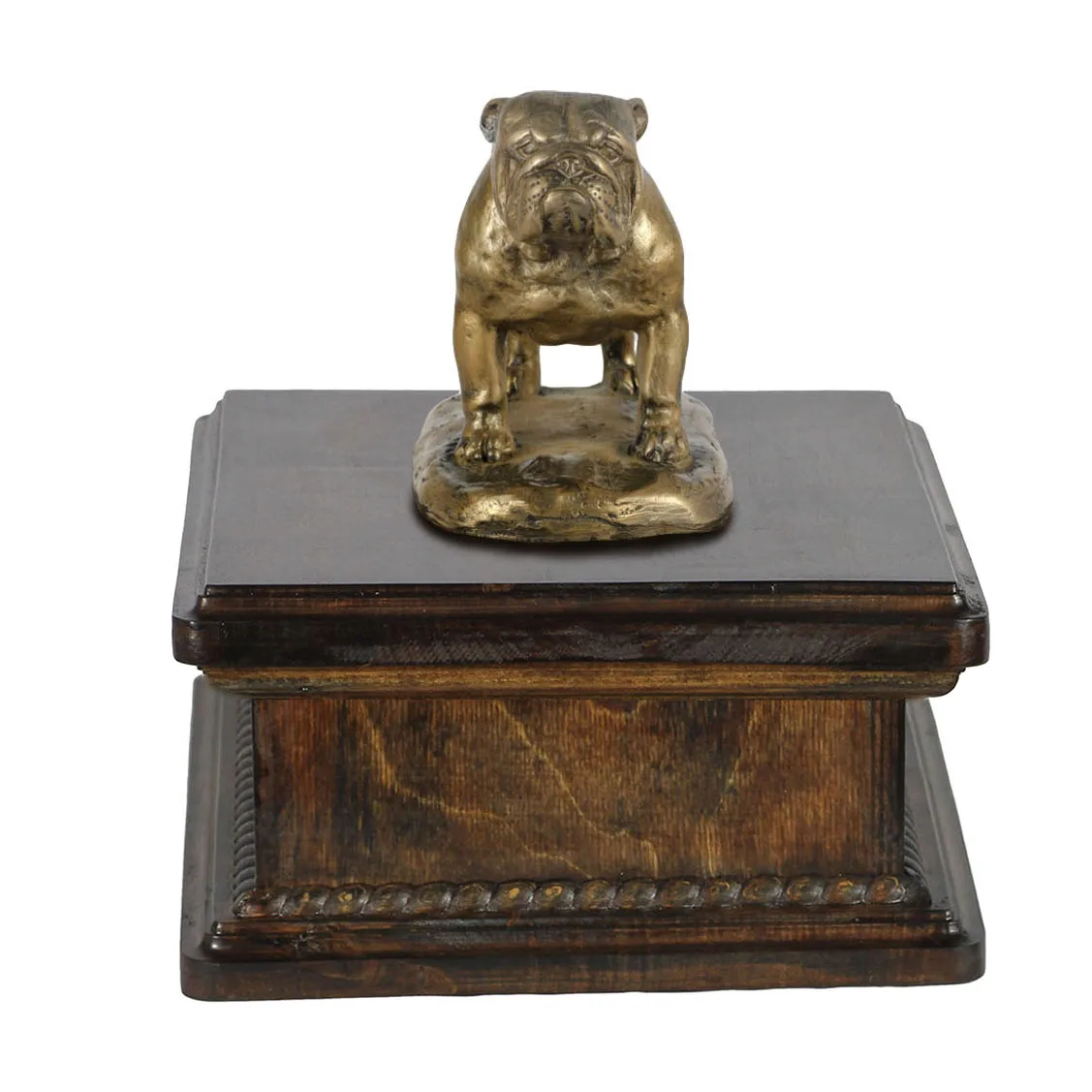 Elegante urn voor Engelse Bulldog met beeldje van hond — foto 2