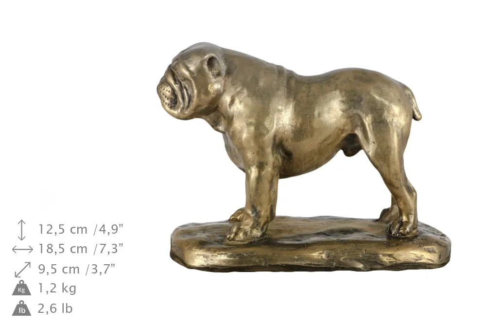 Elegante urn voor Engelse Bulldog met beeldje van hond — foto 4