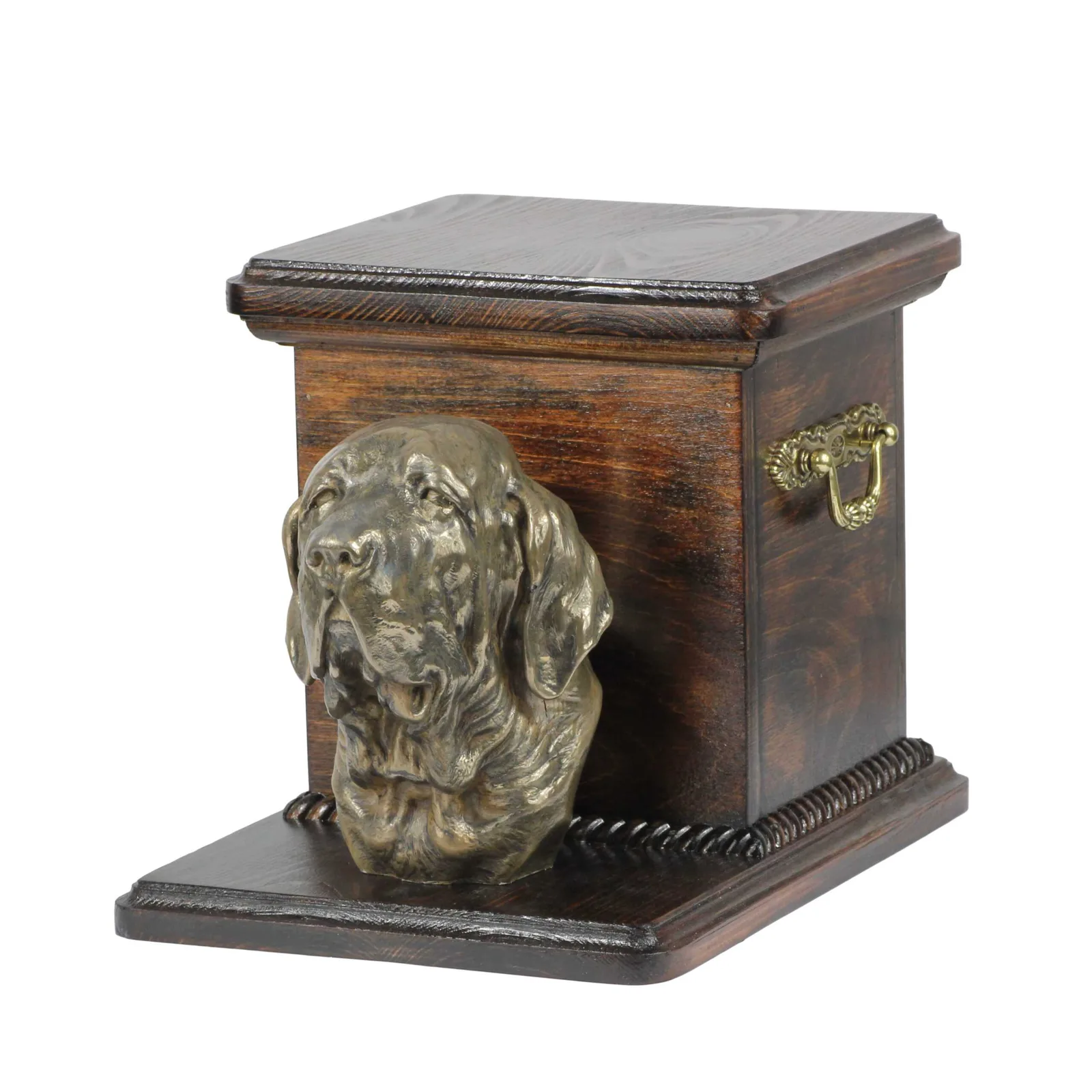 Elegante urn voor Fila Brasileiro met hondenbuste