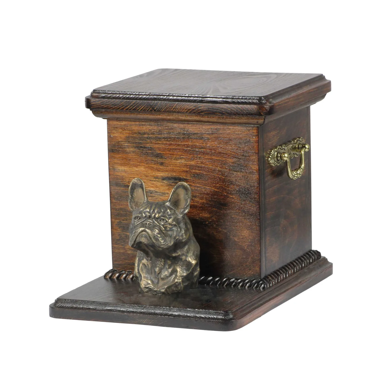 Elegante urn voor Franse Bulldog met hondenbuste