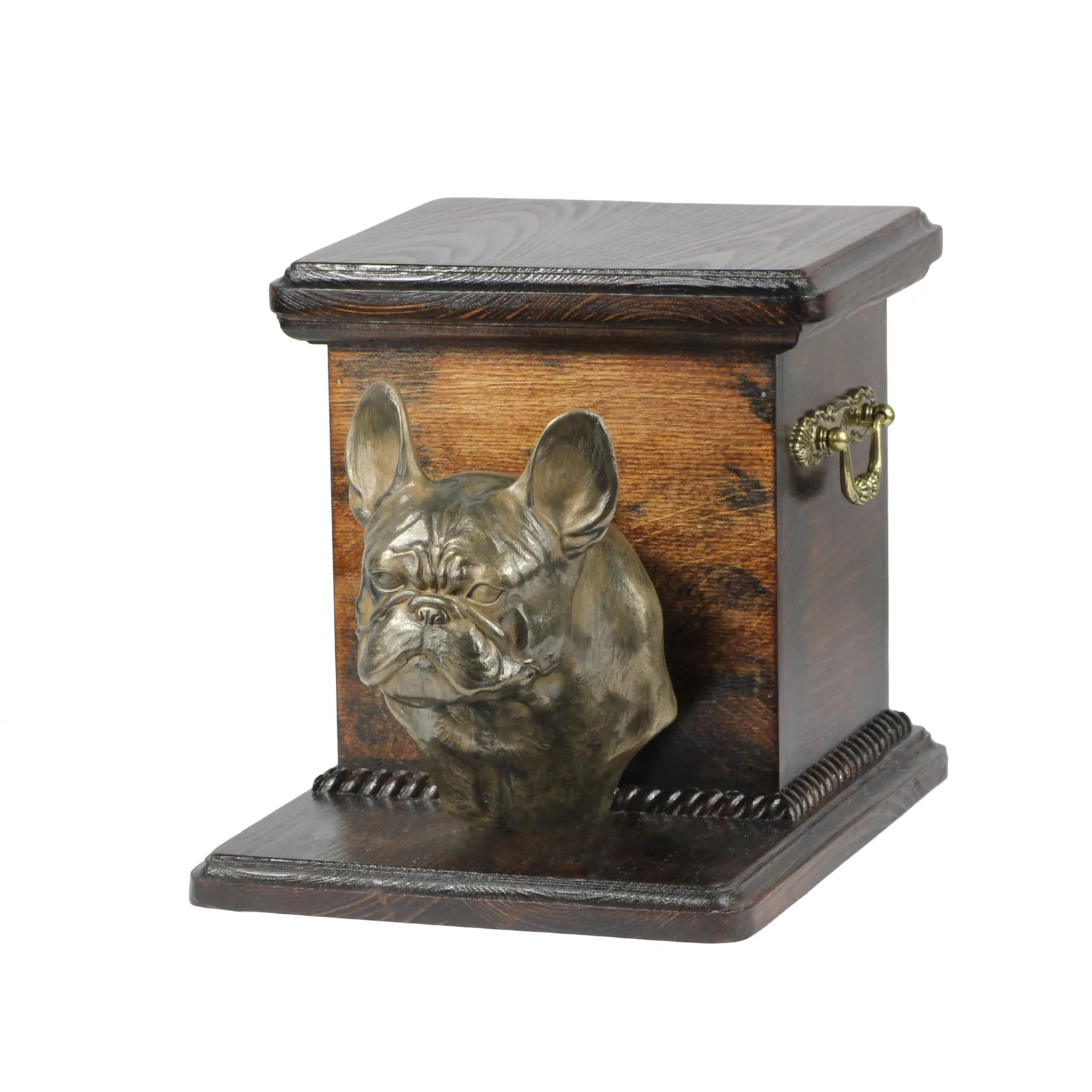 Elegante urn voor Franse Bulldog met hondenbuste