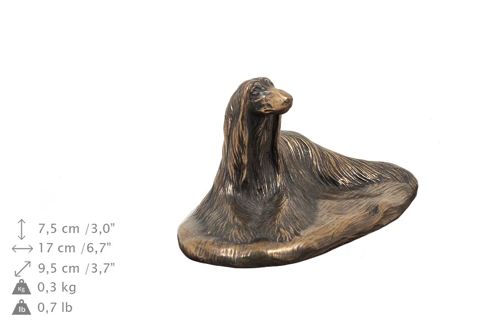 Elegante urn voor hondenas met Afghan Hound en Tazi beeldje — foto 4