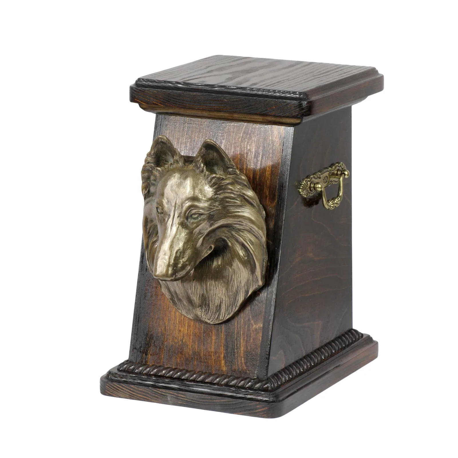 Elegante urn voor hondenas met beeld van Belgische Herdershond — foto 2