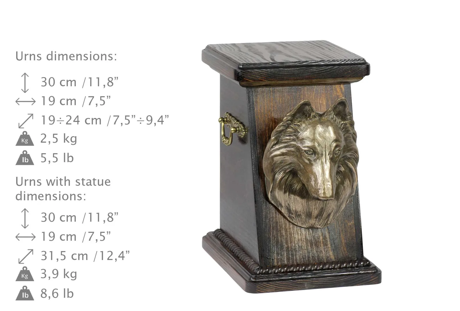 Elegante urn voor hondenas met beeld van Belgische Herdershond — foto 6