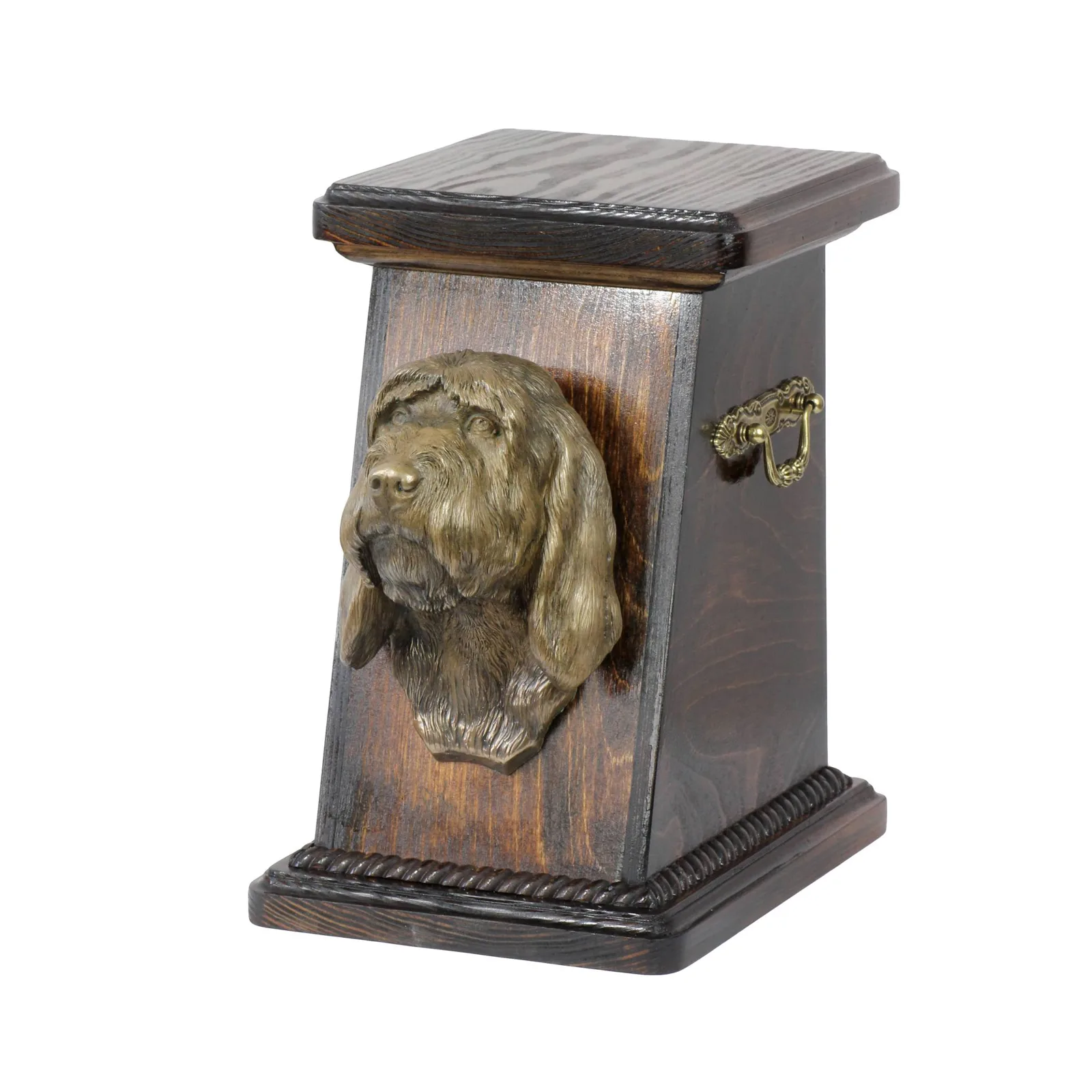 Elegante urn voor hondenas met beeld van Grand Griffon Vendéen
