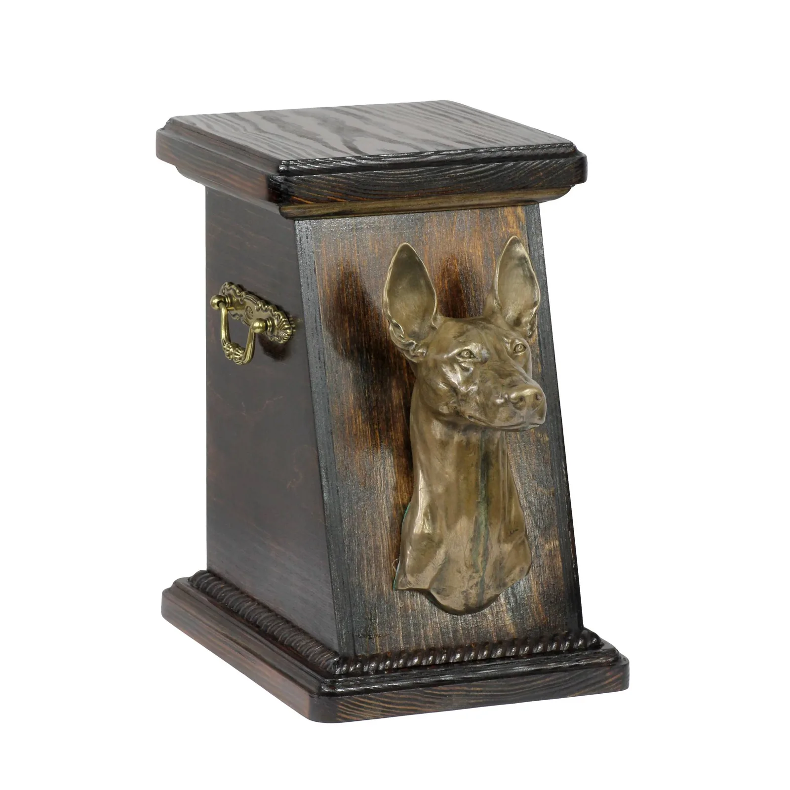Elegante urn voor hondenas met beeld van Pharaoh Hound