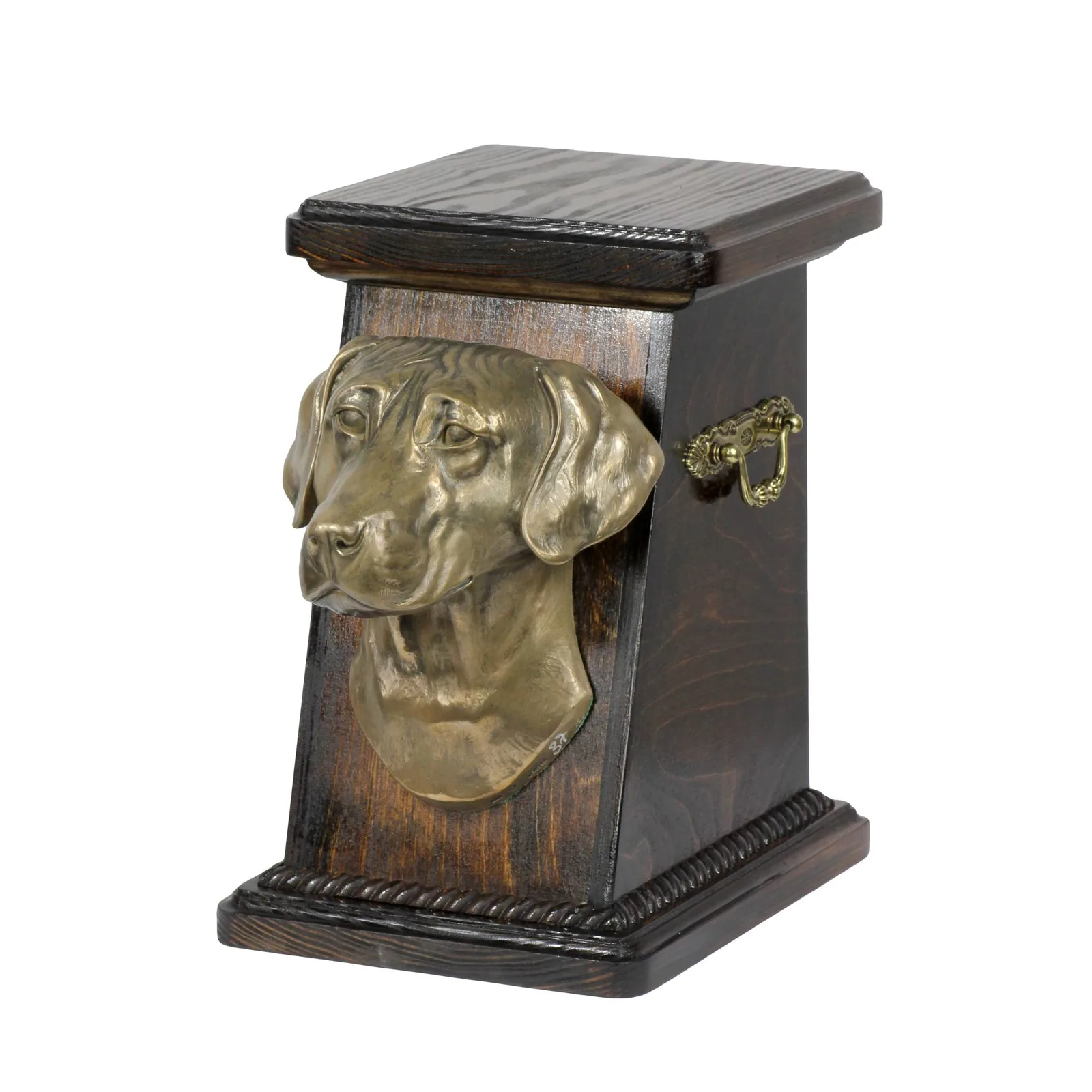 Elegante urn voor hondenas met beeld van Rhodesian Ridgeback of African Lionhound