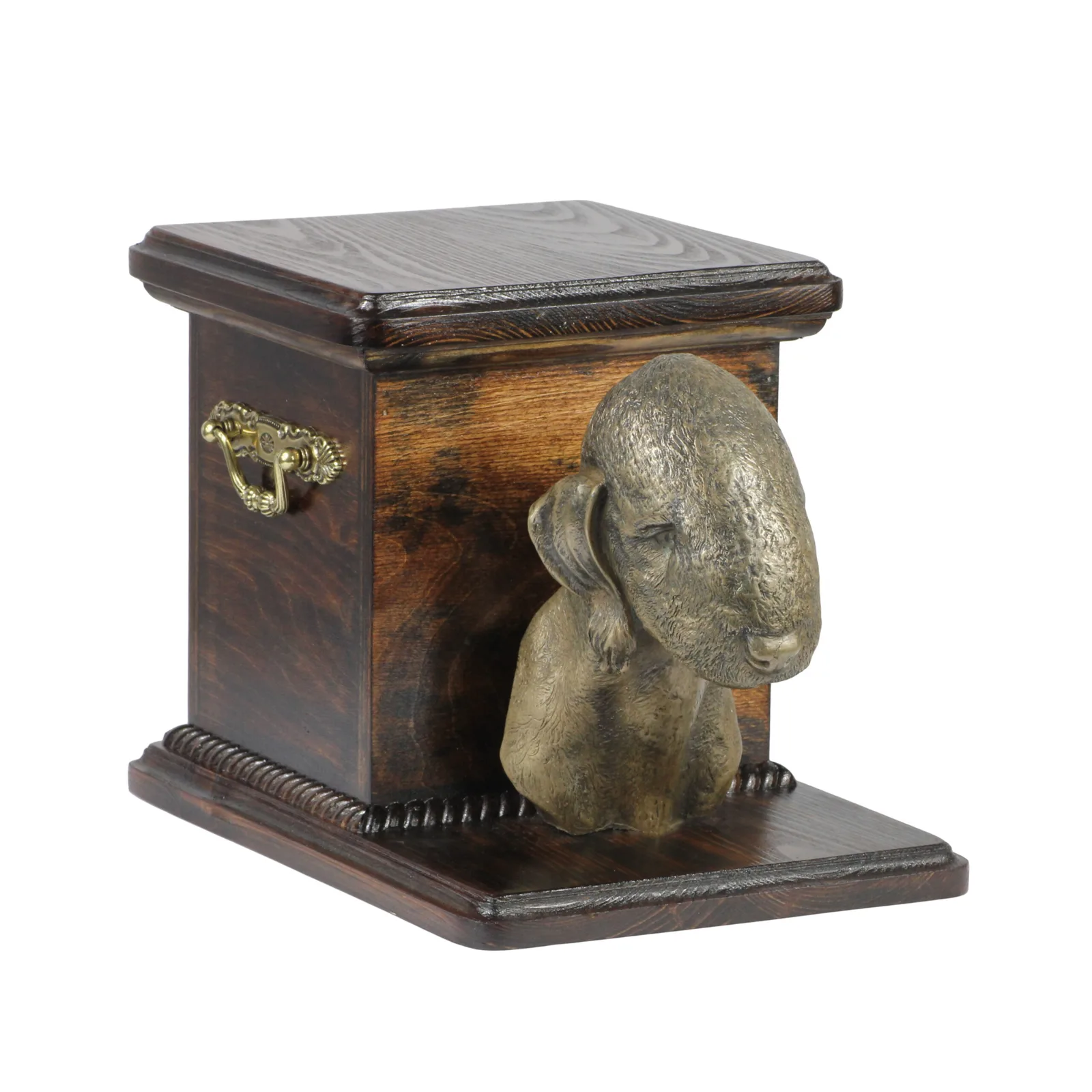 Elegante urn voor hondenas met beeldje van Bedlington Terrier — foto 2