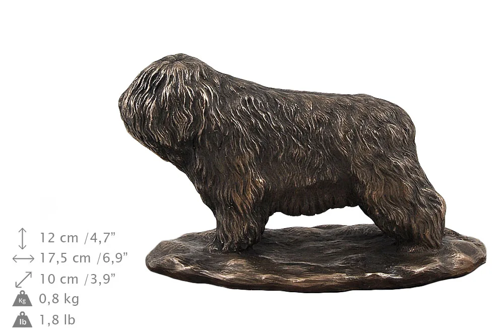 Elegante urn voor hondenas met beeldje van Poolse Laaglandhond — foto 4