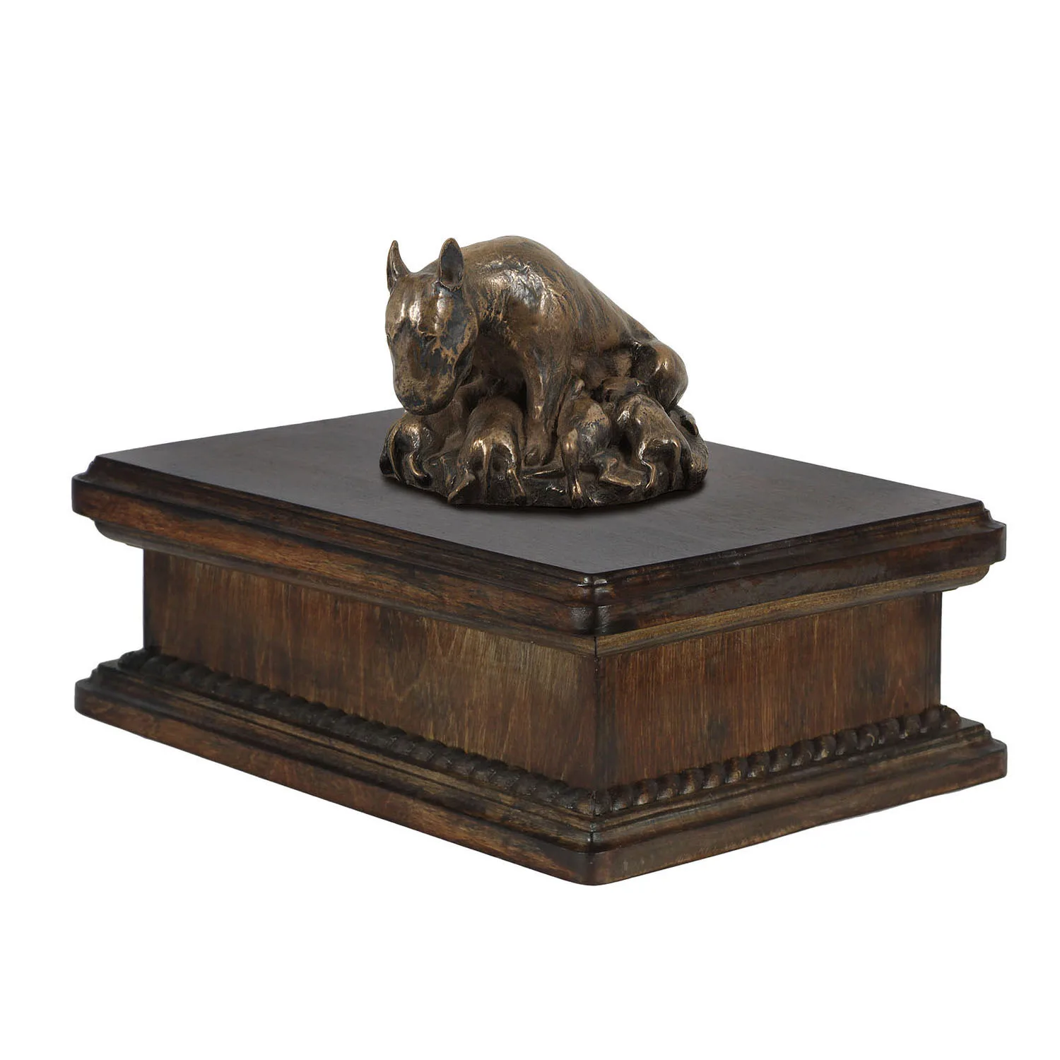 Elegante urn voor hondenas met Bull Terrier beeldje — foto 2