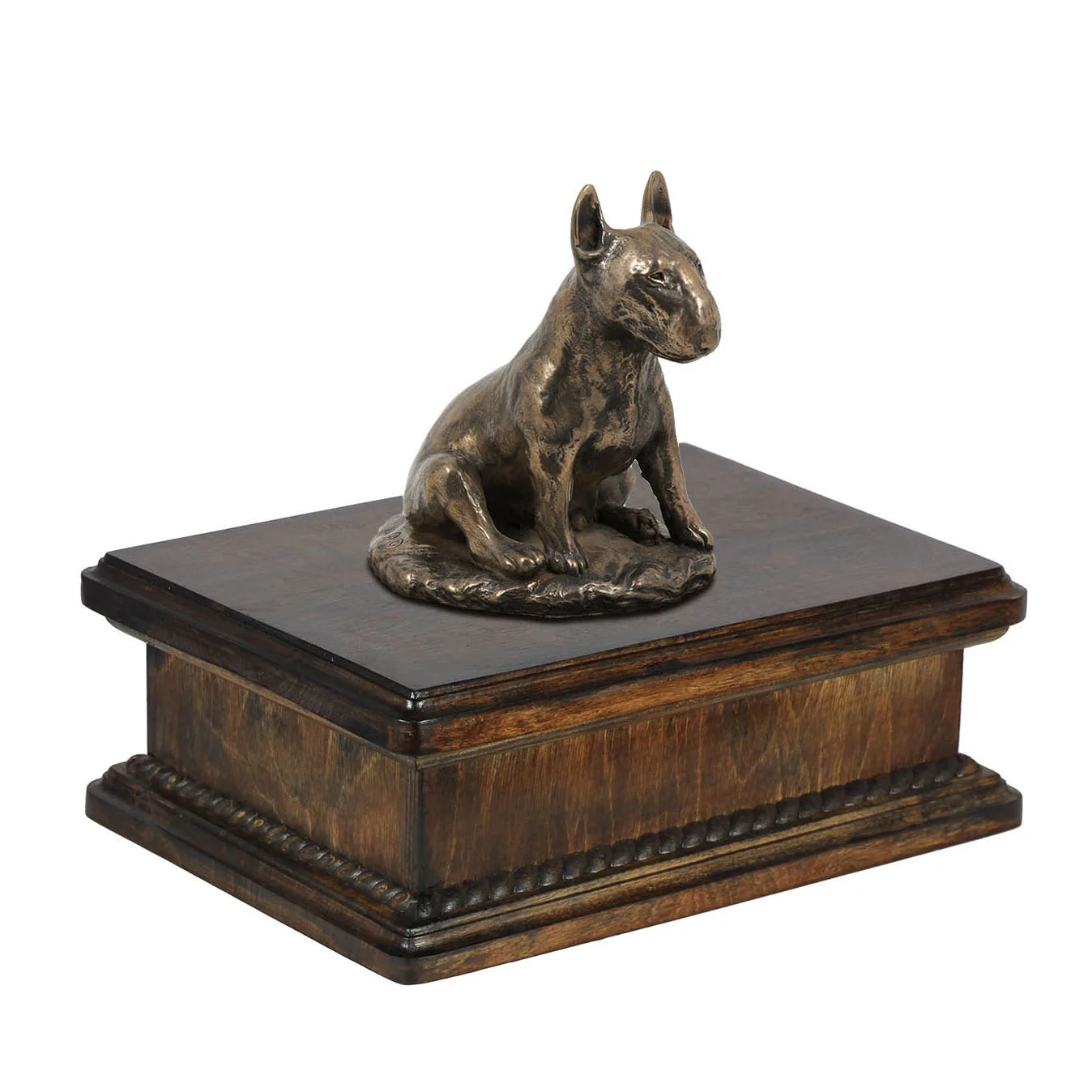 Elegante urn voor hondenas met Bull Terrier beeldje — foto 2