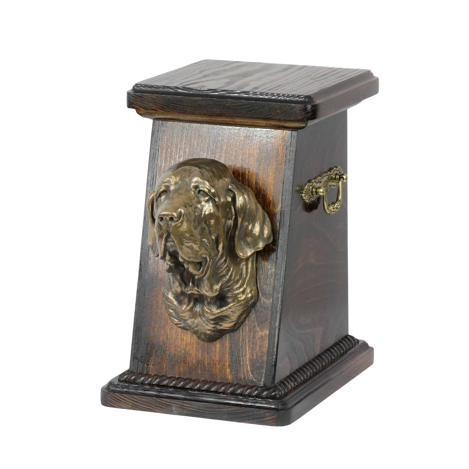 Elegante urn voor hondenas met Fila Brasileiro beeldje