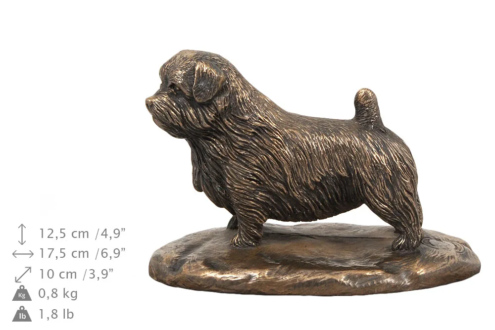 Elegante urn voor Norfolk Terrier met beeldje in klassieke stijl — foto 4