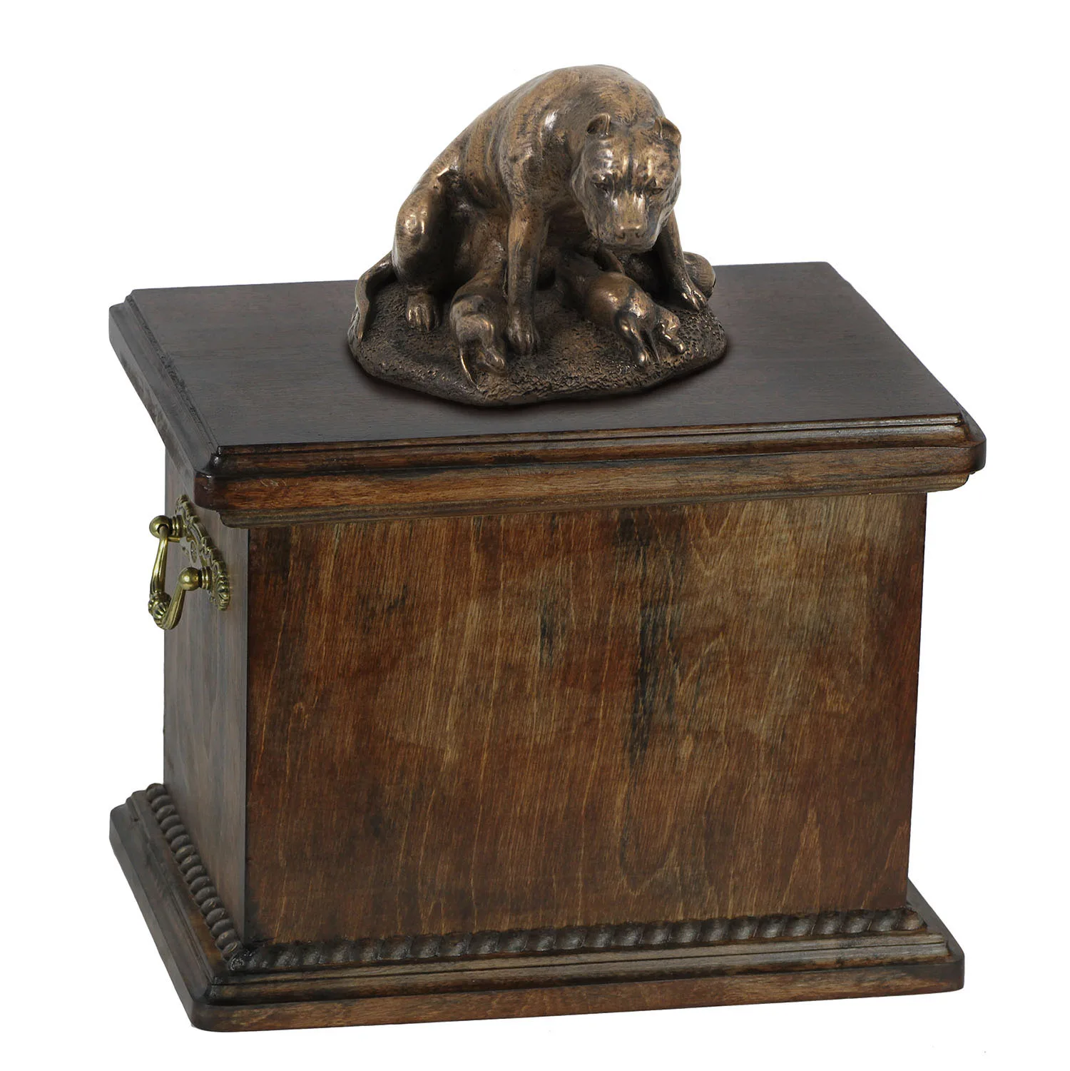 Elegante urn voor Staffordshire Bull Terrier met beeldje — foto 2