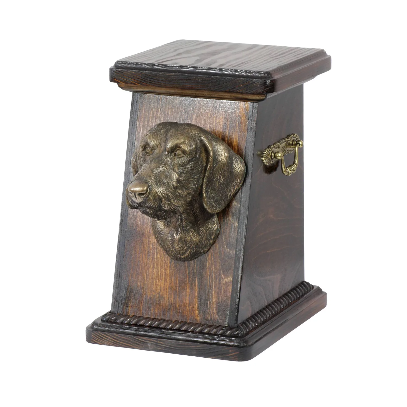 Elegante urn voor teckel met beeld, ter nagedachtenis aan uw hond