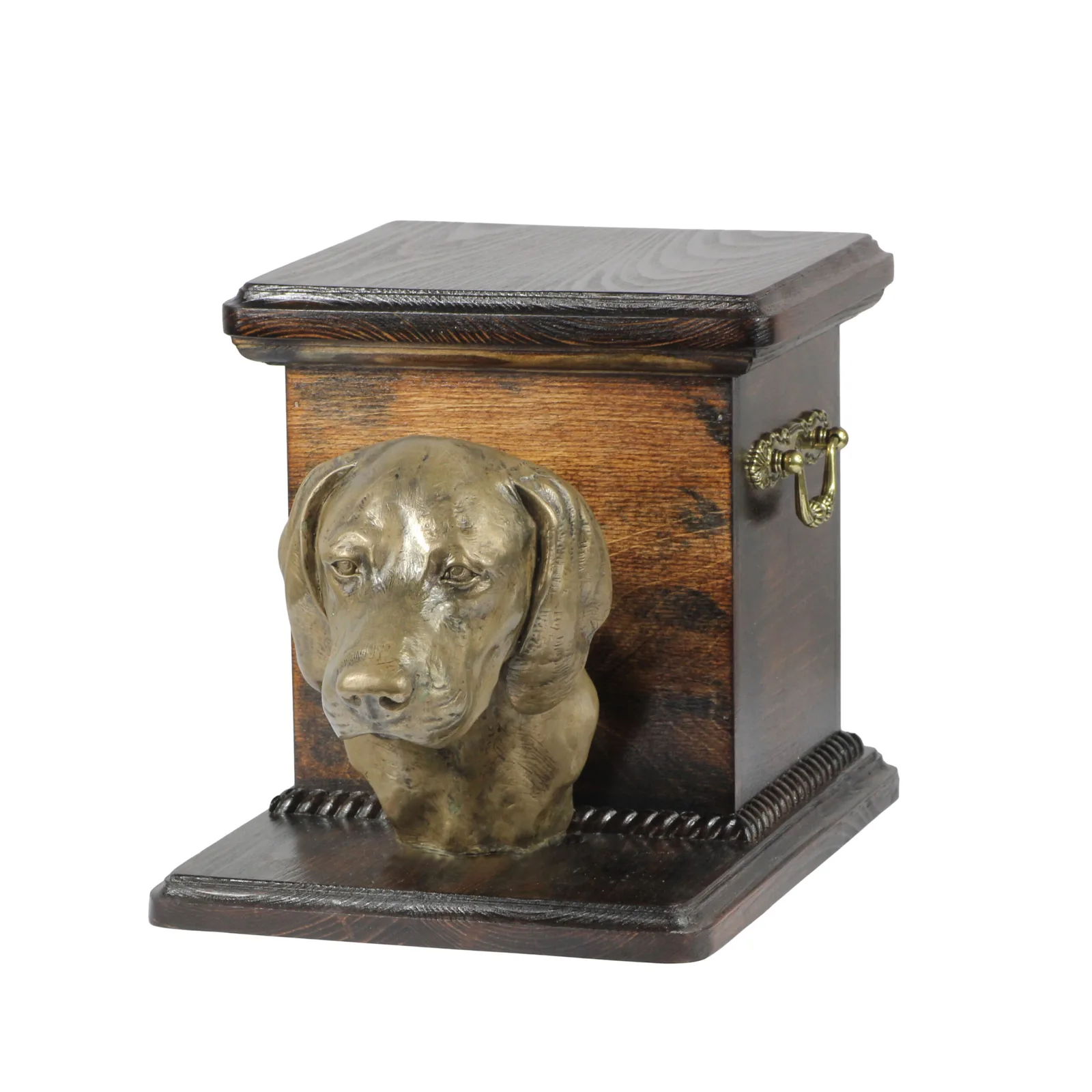 Elegante urn voor Weimaraner met hondenbuste voor asbewaring