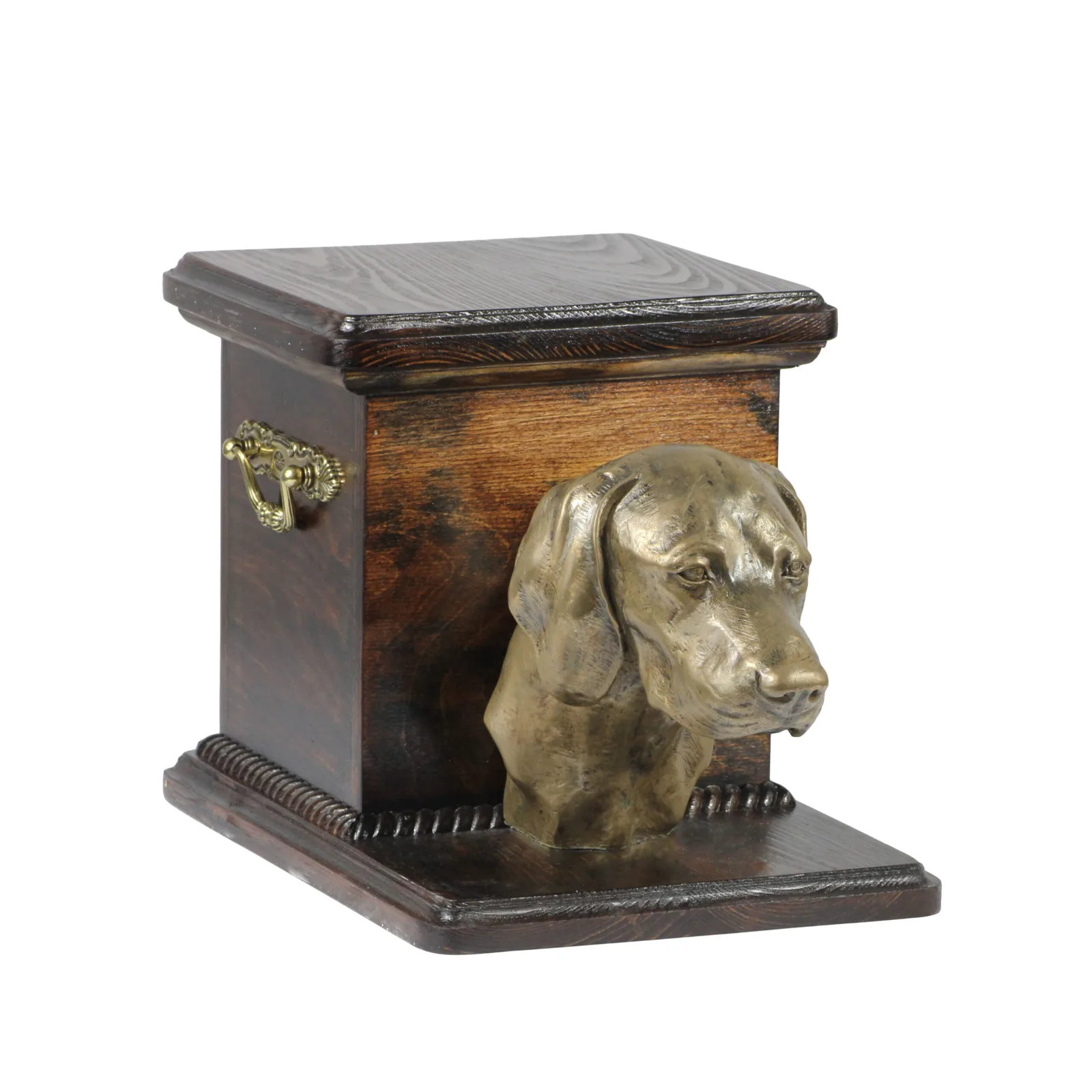 Elegante urn voor Weimaraner met hondenbuste voor asbewaring — foto 2