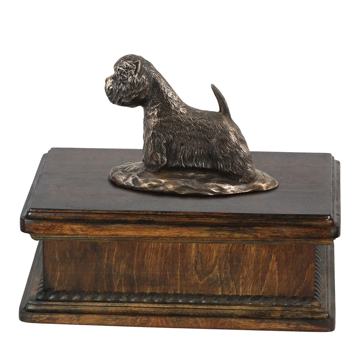 Elegante urn voor West Highland White Terrier met beeldje