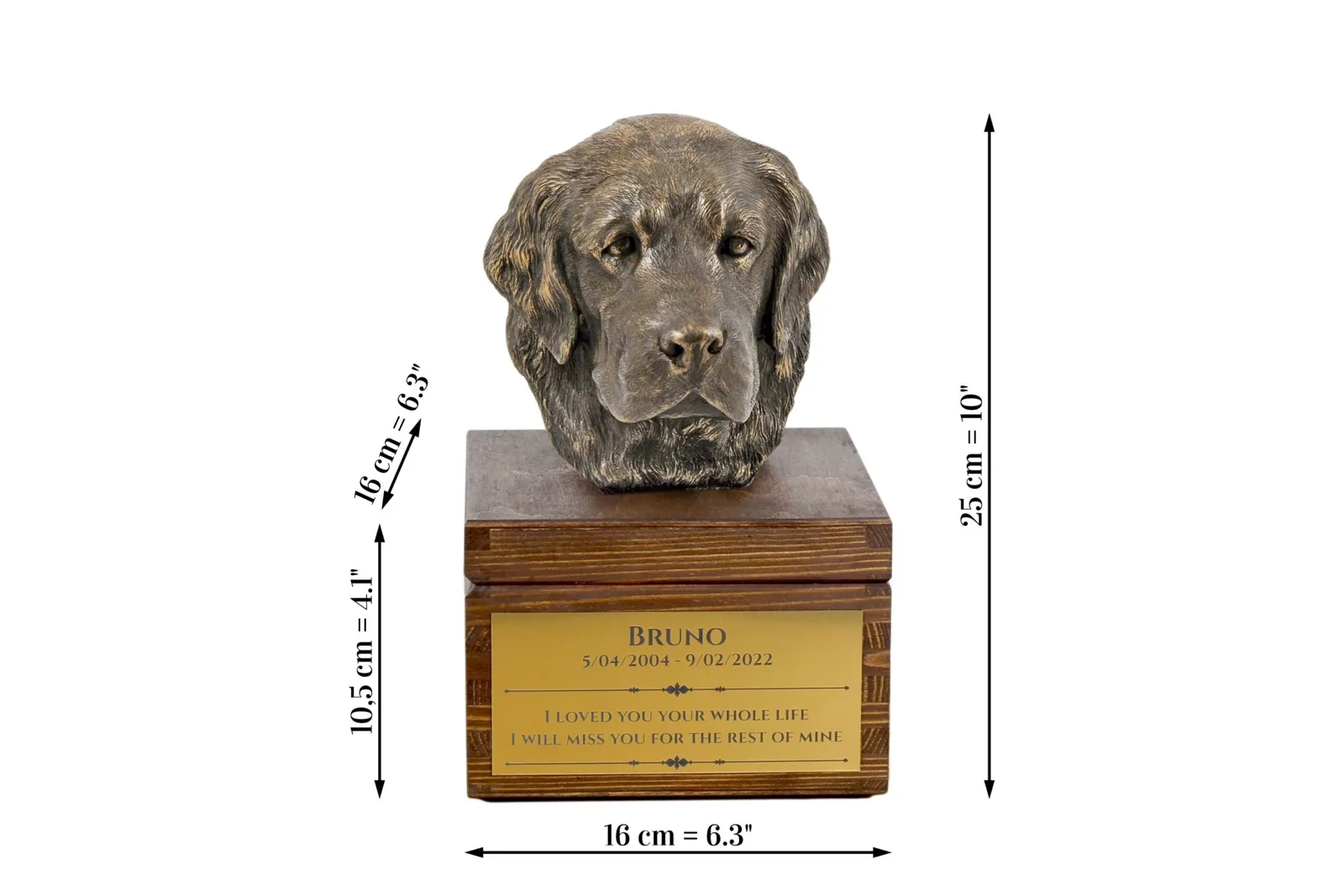 Gouden Retriever urn met beeldje – persoonlijke urn voor hondenas — foto 6