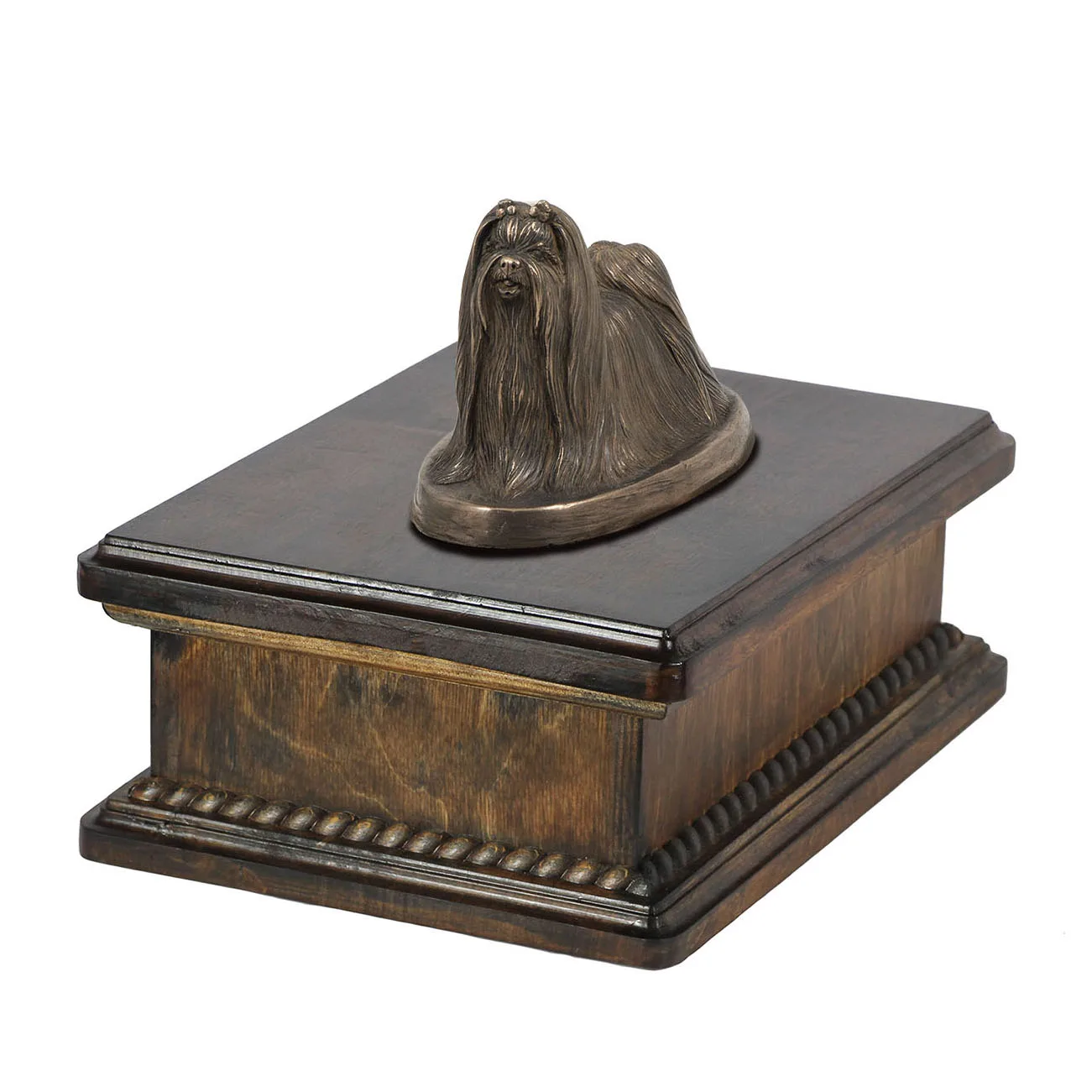 Maltese urn voor hondenas met elegante hondensculptuur