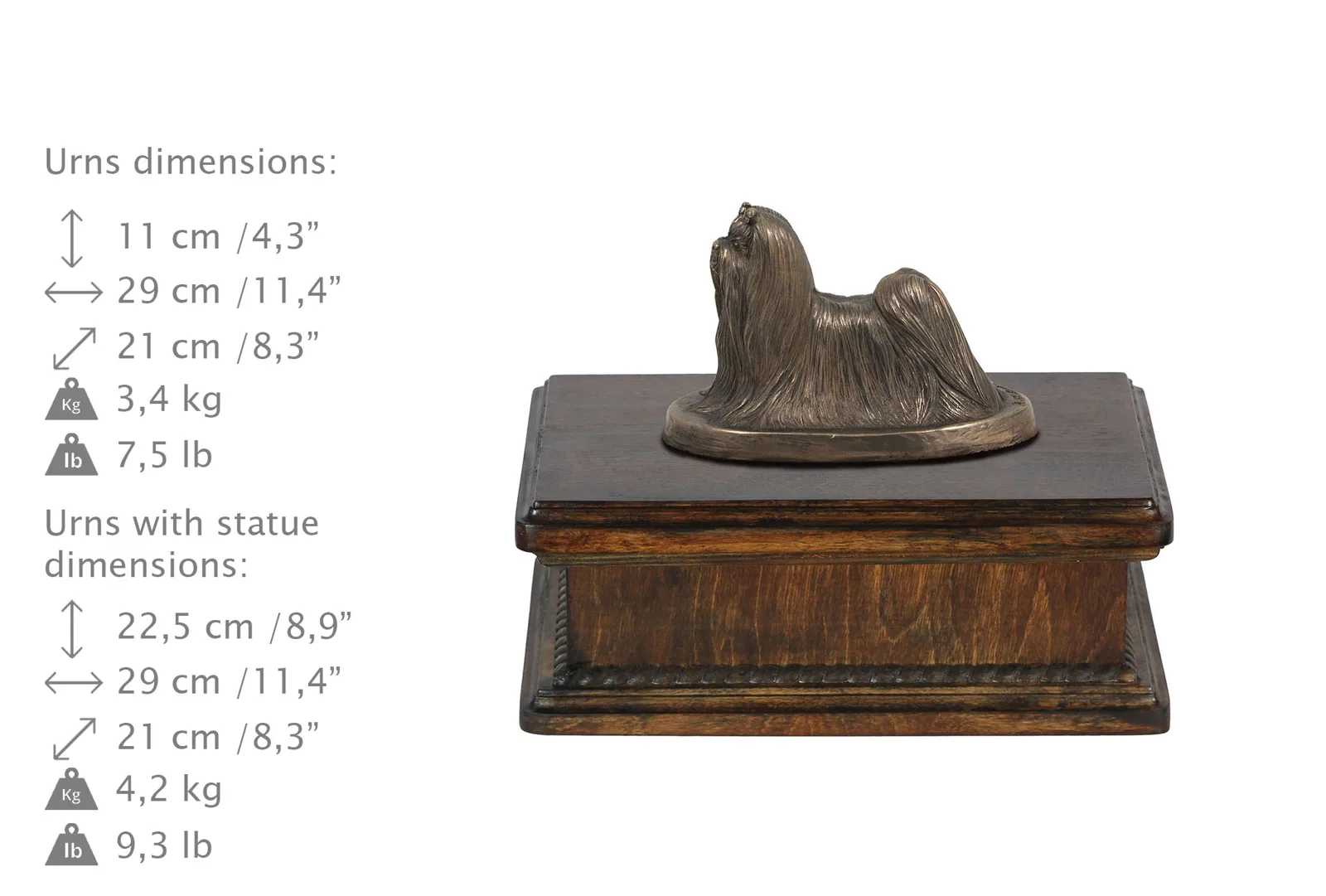 Maltese urn voor hondenas met elegante hondensculptuur — foto 3