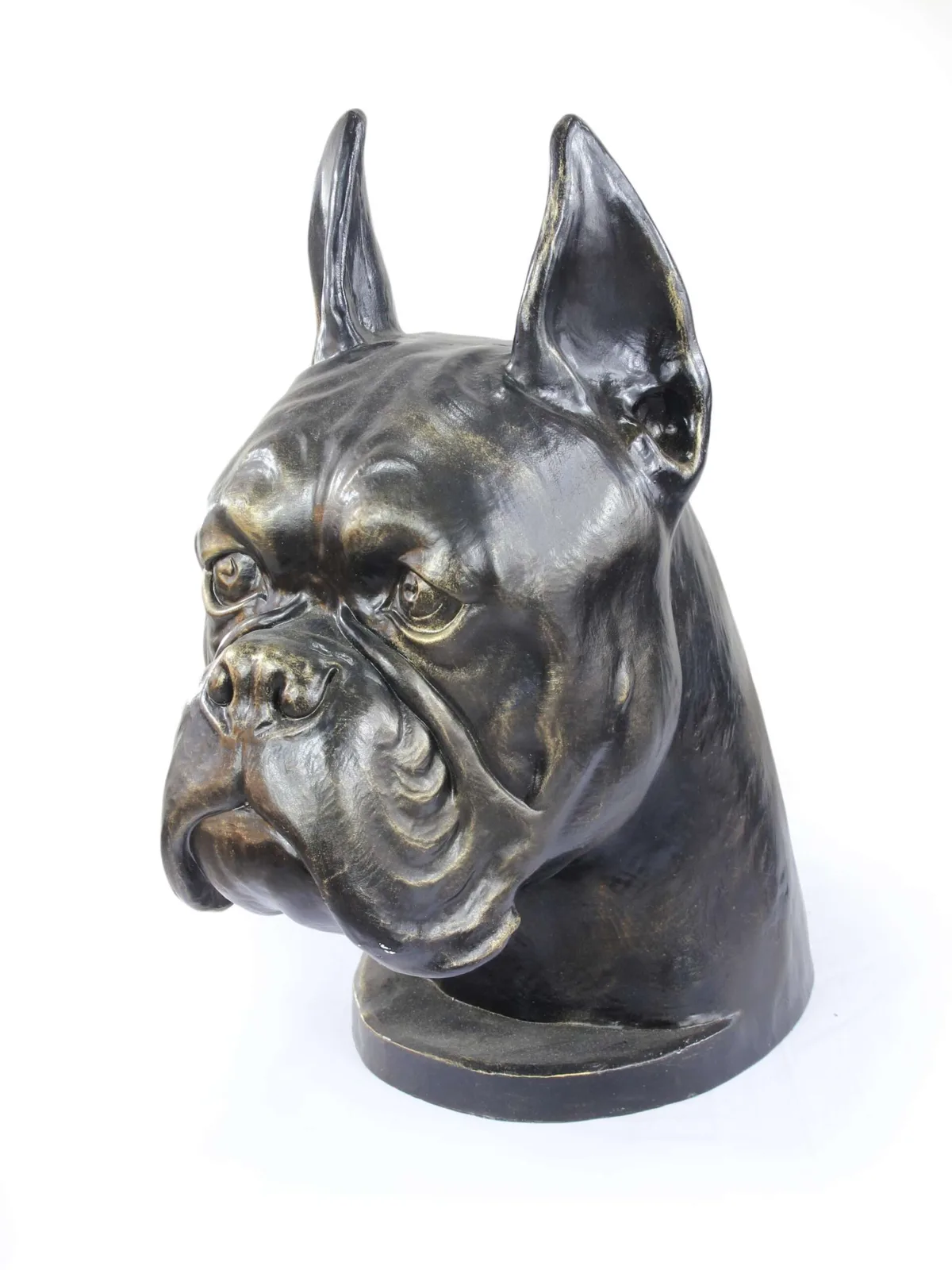 Urn voor hondenas – Duitse Boxer bust voor in de tuin — foto 2