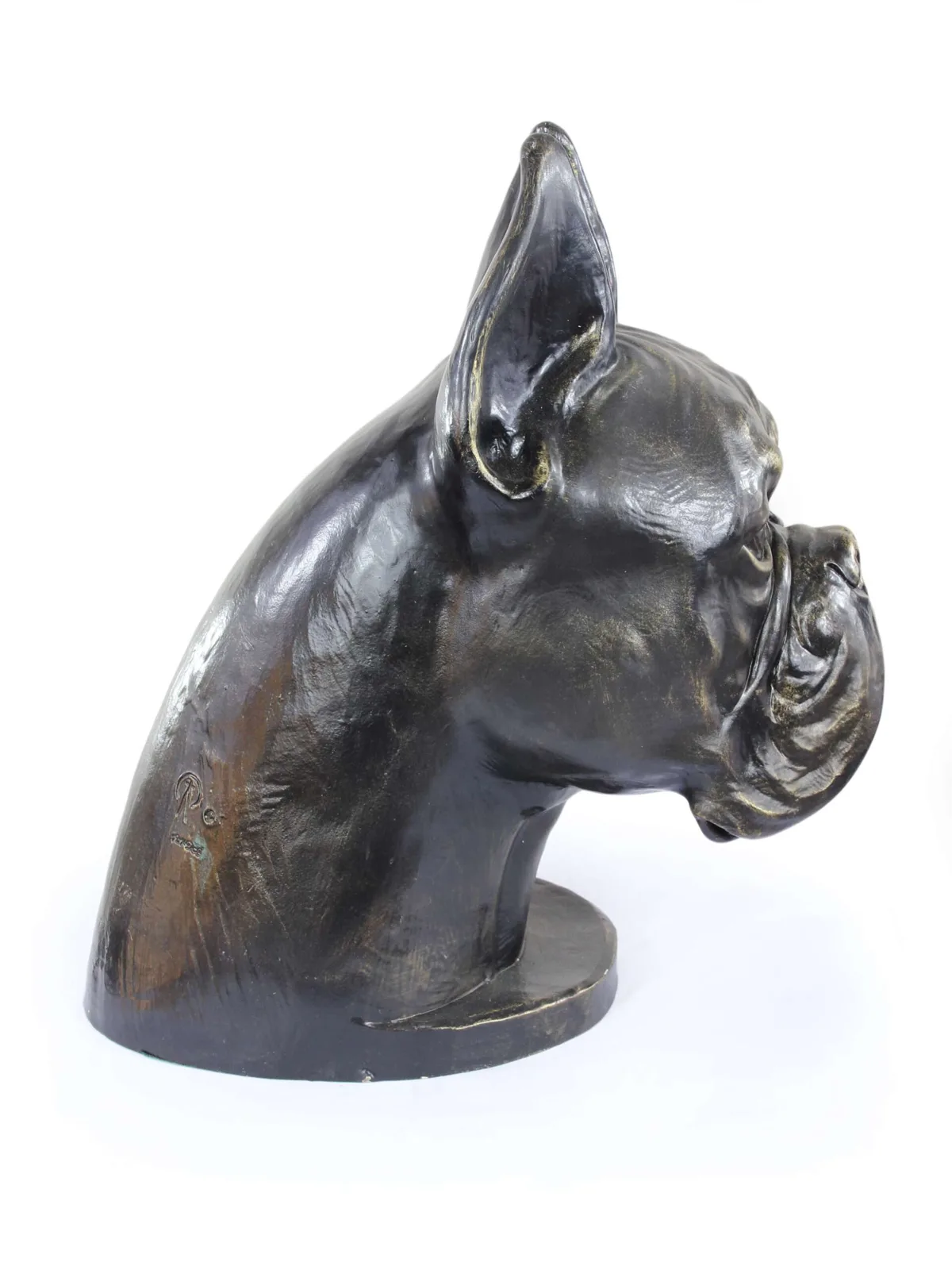 Urn voor hondenas – Duitse Boxer bust voor in de tuin — foto 4